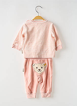 Ensemble pantalon resserrée sur le bas rose STEIFF fille