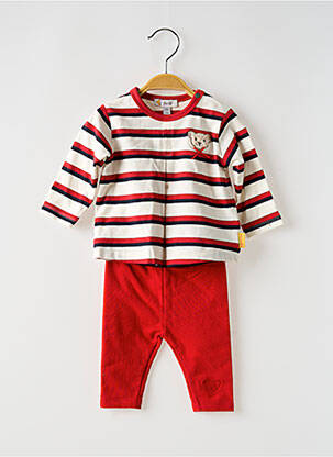 Ensemble pantalon coupe droite rouge STEIFF garcon