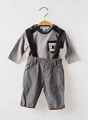 Ensemble pantalon coupe droite gris BULLE DE BB garçon