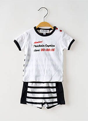 Ensemble short coupe droite noir BULLE DE BB garçon