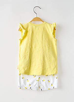 Ensemble short manches courtes jaune STEIFF fille