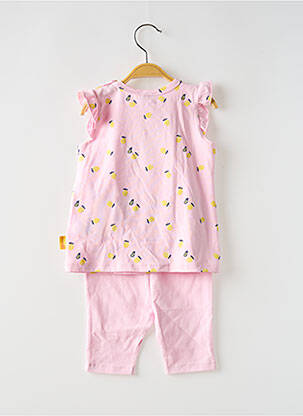 Ensemble pantalon type de haut t-shirt rose STEIFF fille