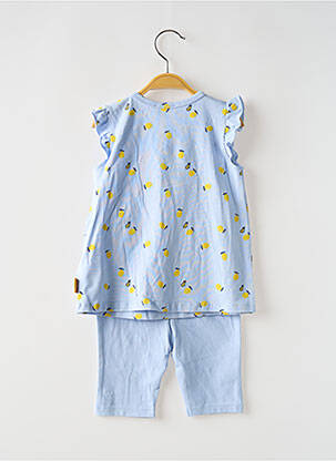 Ensemble pantalon type de haut t-shirt bleu STEIFF fille