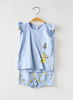 Ensemble short coupe droite bleu STEIFF fille