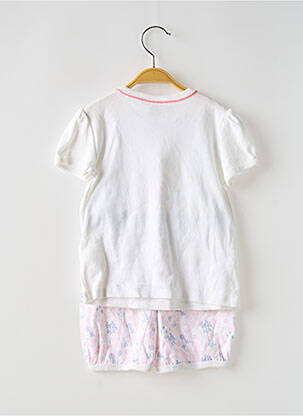 Ensemble short manches courtes blanc PETIT BATEAU fille