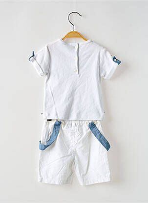 Ensemble short coupe droite blanc BULLE DE BB garçon