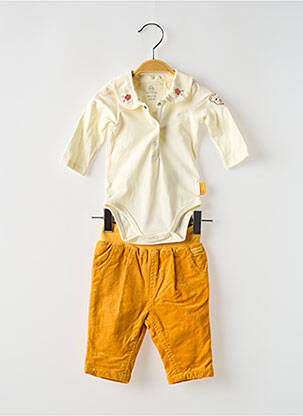 Ensemble pantalon broderie beige STEIFF fille