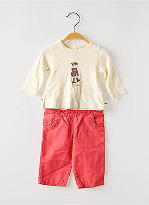 Ensemble pantalon type de haut t-shirt beige PETIT BATEAU fille