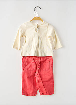 Ensemble pantalon type de haut t-shirt beige PETIT BATEAU fille