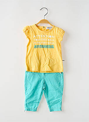 Ensemble pantalon type de haut t-shirt bleu BULLE DE BB fille