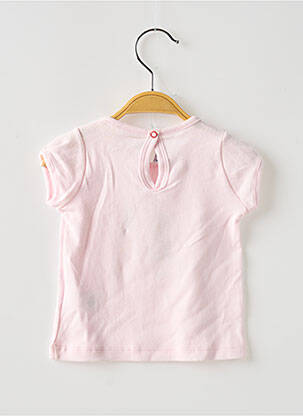 T-shirt stretch manches courtes rose PETIT BATEAU fille