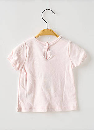 T-shirt stretch manches courtes rose PETIT BATEAU fille