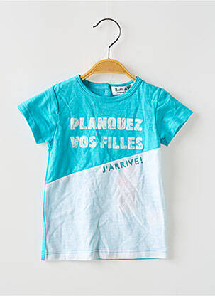 T-shirt coupe droite manches courtes bleu BULLE DE BB garçon