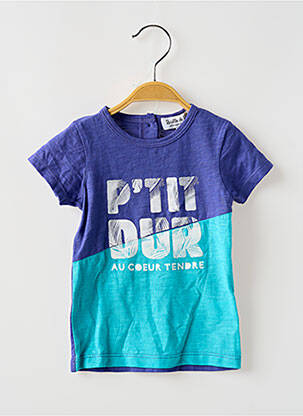 T-shirt coupe droite manches courtes bleu BULLE DE BB garçon