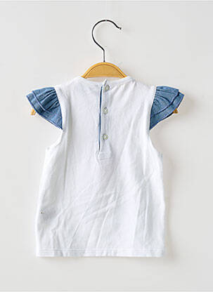 Top coupe droite manches courtes blanc BULLE DE BB fille