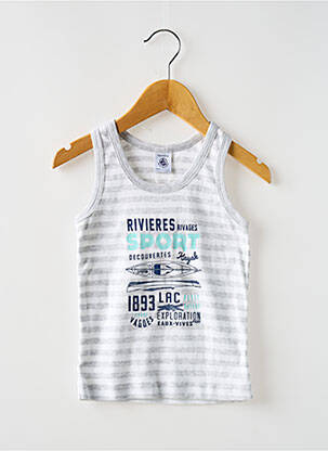 T-shirt coupe droite fines bretelles gris PETIT BATEAU garçon
