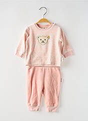 Ensemble pantalon rose STEIFF pour fille seconde vue
