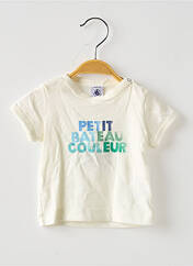 T-shirt blanc PETIT BATEAU pour garçon seconde vue