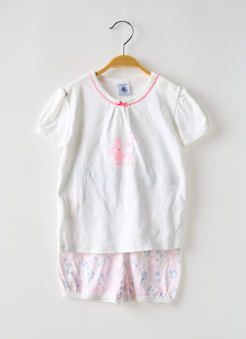 Ensemble short blanc PETIT BATEAU pour fille