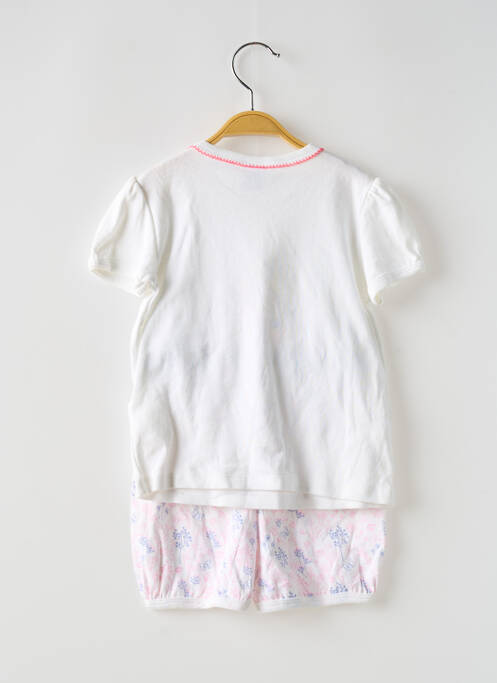 Ensemble short blanc PETIT BATEAU pour fille