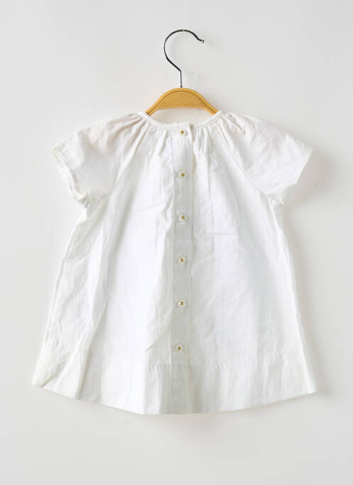 Robe courte blanc PETIT BATEAU pour fille
