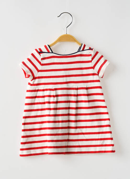 Robe mi-longue blanc PETIT BATEAU pour fille