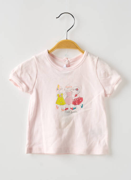 T-shirt rose PETIT BATEAU pour fille