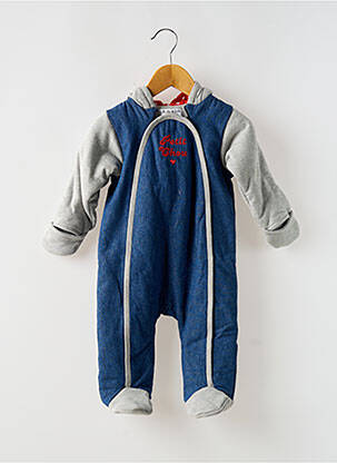 Combi-pantalon col v manches longues bleu BB AND CO enfant