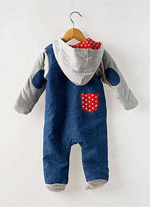 Combi-pantalon col v manches longues bleu BB AND CO enfant