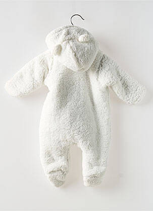 Combi-pantalon col v manches longues blanc BB AND CO enfant