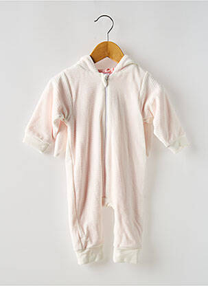 Combi-pantalon col v manches longues blanc BB AND CO enfant