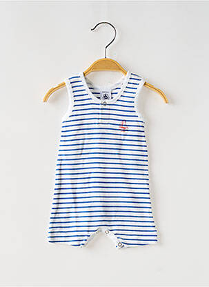 Barboteuse col rond blanc PETIT BATEAU garcon