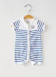 Barboteuse col rond blanc PETIT BATEAU garcon