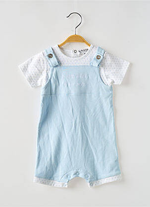 Combishort imprimé fantaisie manches courtes bleu BULLE DE BB garçon