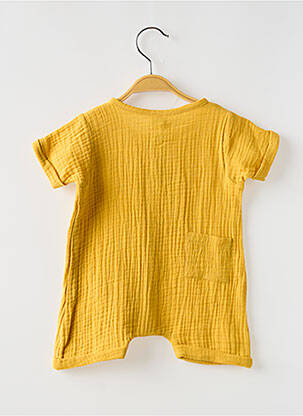 Combishort coupe droite manches courtes jaune BB AND CO garçon