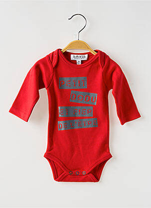 Body manches longues manches longues rouge BULLE DE BB garçon
