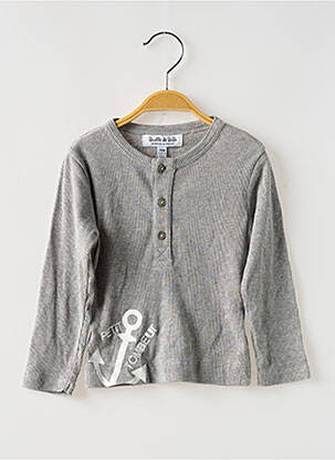 T-shirt manches longues manches longues gris BULLE DE BB garçon