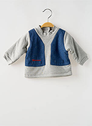 Sweat-shirt stretch manches longues gris BULLE DE BB garçon