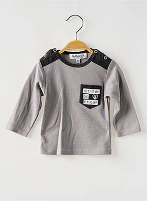 T-shirt manches longues manches longues gris BULLE DE BB garçon
