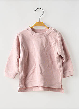 Sweat-shirt coupe droite manches longues rose BB AND CO enfant