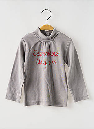 T-shirt fermeture pressionnée manches longues gris BULLE DE BB garçon
