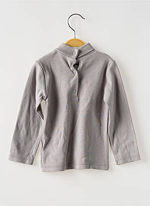 T-shirt fermeture pressionnée manches longues gris BULLE DE BB garçon