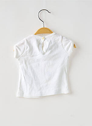 T-shirt stretch manches courtes blanc PETIT BATEAU fille