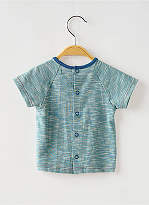 T-shirt fermeture pressionnée manches courtes bleu MOULIN ROTY garçon