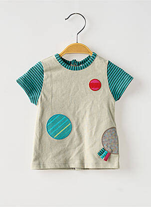 T-shirt stretch manches courtes bleu MOULIN ROTY fille