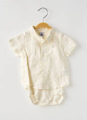 Chemise manches courtes beige PETIT BATEAU pour garçon seconde vue