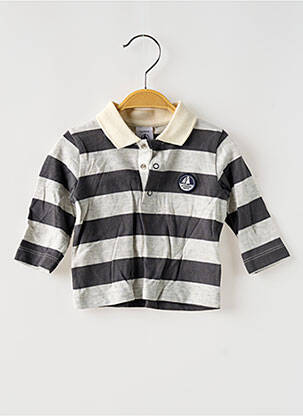 Polo gris PETIT BATEAU pour garçon