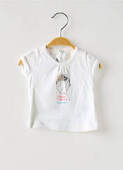 T-shirt blanc PETIT BATEAU pour fille seconde vue