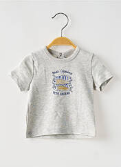 T-shirt gris PETIT BATEAU pour garçon seconde vue