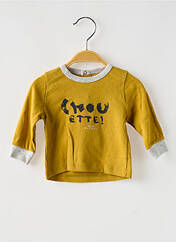 T-shirt jaune PETIT BATEAU pour garçon seconde vue